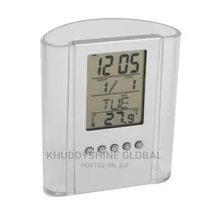 Pen Stand With Digital Clock