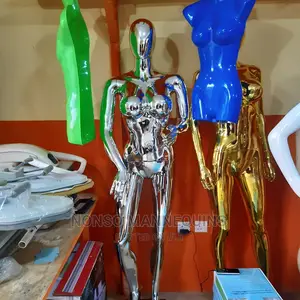 Silver Busty Mannequin
