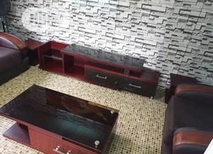 A Tv Stand and Table.