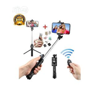 Black Bluetooth Controller Tripod Selfie Stick