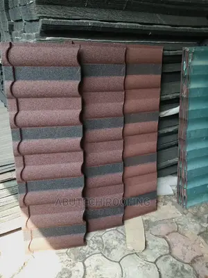 Excellent Red And Black Milano Stone Coated Roofing Sheets