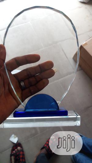 Glass Award Crystal With Print