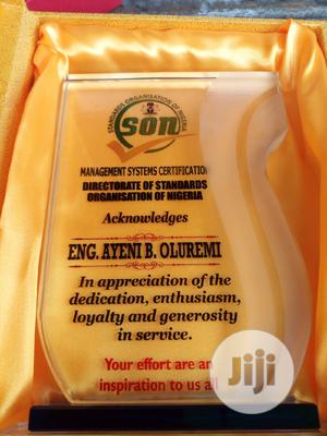 Glass Award Big Quality With Print