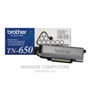 Original Brother TN650 High Yield Black Toner Cartridge, 8,000 Pages