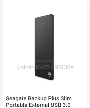 Seagate Backup Plus Slim Portable External Hard Drive - 1tb