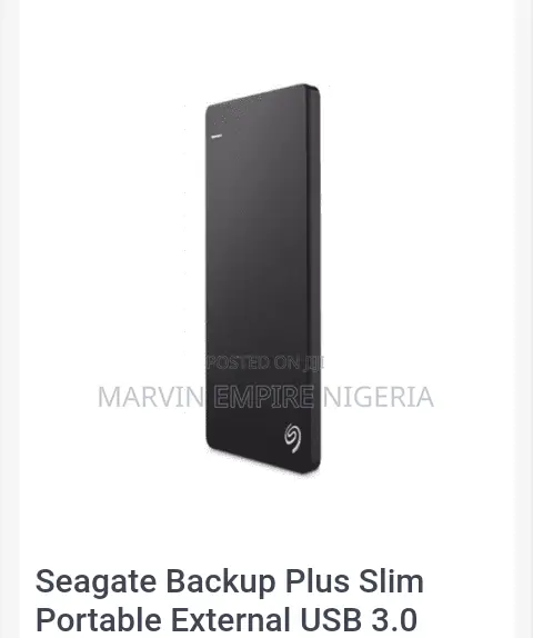 Seagate Backup Plus Slim Portable External Hard Drive - 1tb