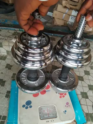 Pair of 10kg Dumbbell Chrome Adjustable 734
