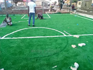 Installation Of Artificial Grass On Mini Football Pitch