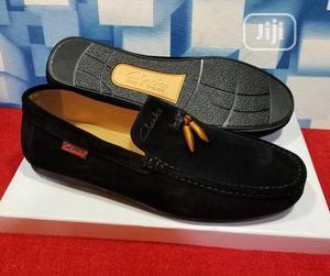 Quality Men's Clarks Designers Loafer Suede Shoes in Black