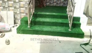 Installation Of Turf Green Grass On Upstairs In Lagos Nigeria