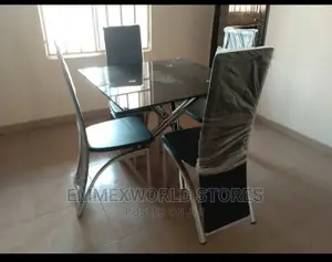 Glass Dinning Table With 4 Chairs
