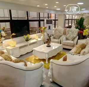 Complete Antic Royal Luxury 7 Seater Fabric Sofa Set