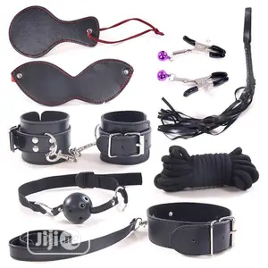 Sexy Leather Couples Fun Restrain Kit Sex Toy