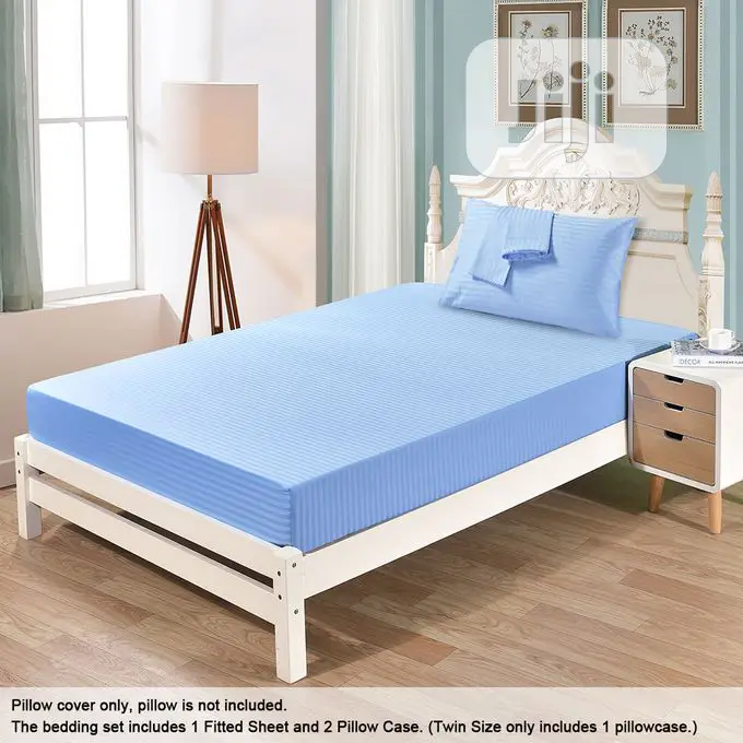Sky Blue,Bedsheet With 4 Pillow Cases