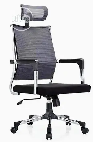 Mesh/Fabric Swivel Office Chair With Headrest
