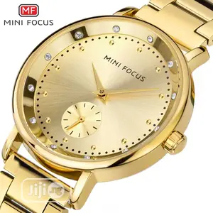 Female Gold Mini Focus Luxury Quartz Wristwatch