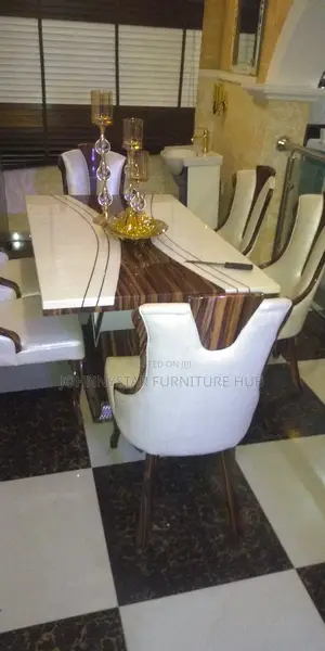 Supermax Unique Marbel Dinning Table With 6 Chairs