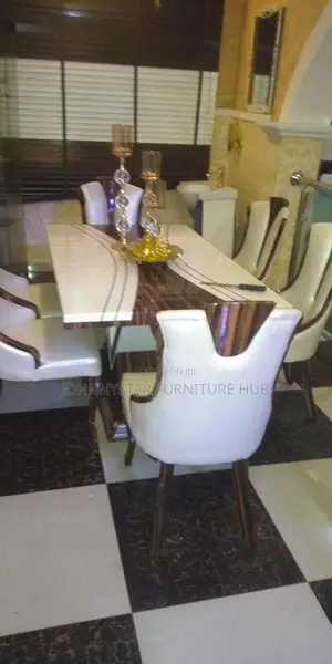 Supermax Quality Marbel Dinning Tables With 6 Chairs