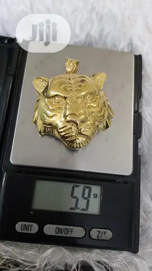 Pure 18karat Solid Gold Tiger Head Pendant