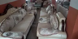 Italian Royal Sofa Chairs by 7 Seaters Fabric and Leather