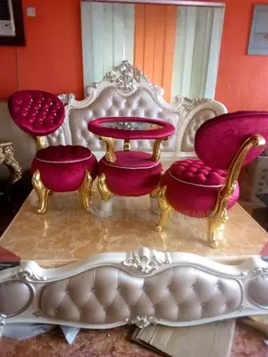 Italian Royal Beds With Dressing Mirror and Drawers