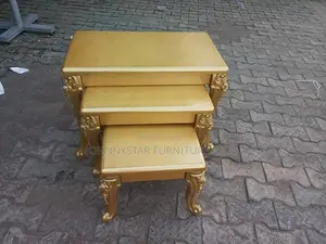 Italian Unique Royal Wooden Side Stools Tables