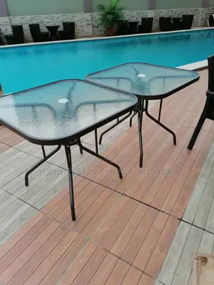 Jackson Glass Outdoor Bar Tables