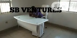 Executive White Glass Table