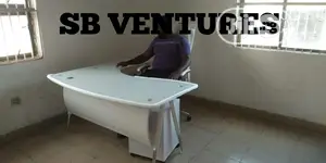 Executive White Glass Table