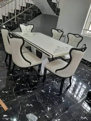 Italian Unique Marbel Dining Tables With 6 Chairs