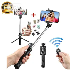 Selfie Stick Remote Bluetooth Shutter Tripod