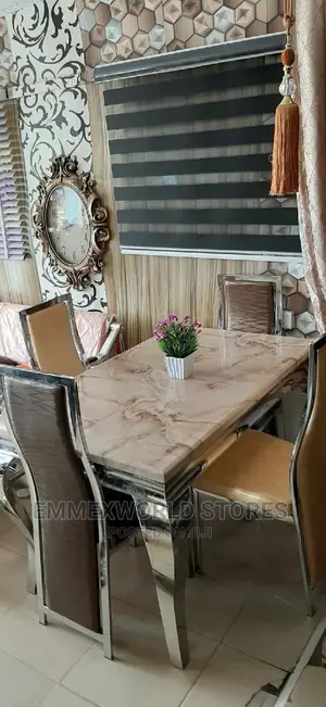 Marble Dinning Set With 4 Chairs
