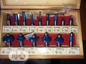 Set of Router Bits 15pcs of Different Shapes