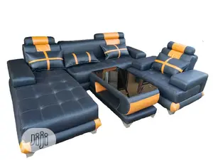Quality L-Shaped Living Room Sofa/Cushion Chair.