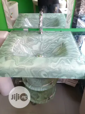 Wash Hand Glass Basin Green