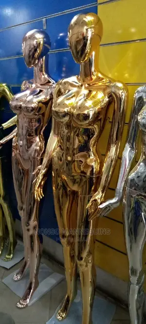 Busty Female Chrome Mannequins