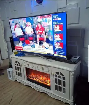 Executive TV Stand With Fire Flame