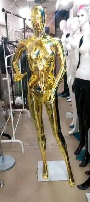 Female Gold Chrome Manequins