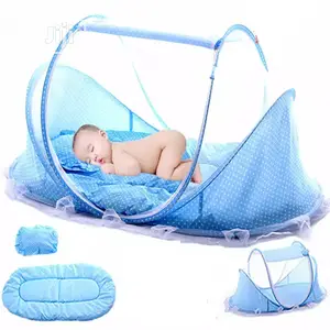Foldable Baby Bed With Mattress, Mosquito Net and Pillow