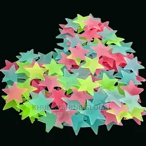 3d Stars Glow in Dark Plastic Fluorescent Wall Sticker