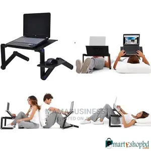 Omeidi T6 Adjustable Laptop Table Wit Mouse Pad Coolingpad