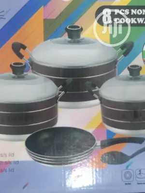 Non Stick Pot Set With Frying Pan - 4 Pieces