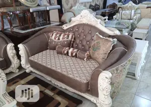 Luxury 7 Seater Living Room Fabric Made Sofa Chair.