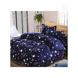 Beautiful Blue Star Duvet,Bedsheet With 4 Pillow Cases