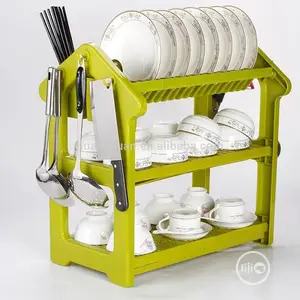 3 Tier Plastic Dish Drainer Plate Storage
