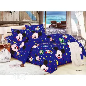 Mickey Mouse Duvet,Bedsheet With 4 Pillow Cases