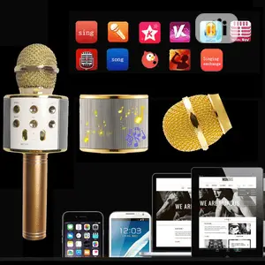 Karaoke Microphone for Phone Bluetooth With Speaker Mic