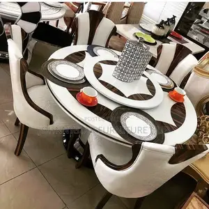 Marble Round Dining Table With 6 Chairs