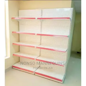 2 Sets Of Supermarket Shelves With 5 Layers Each