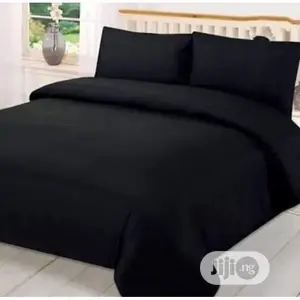 Cool Black Duvet,Bedsheet With 4 Pillow Cases